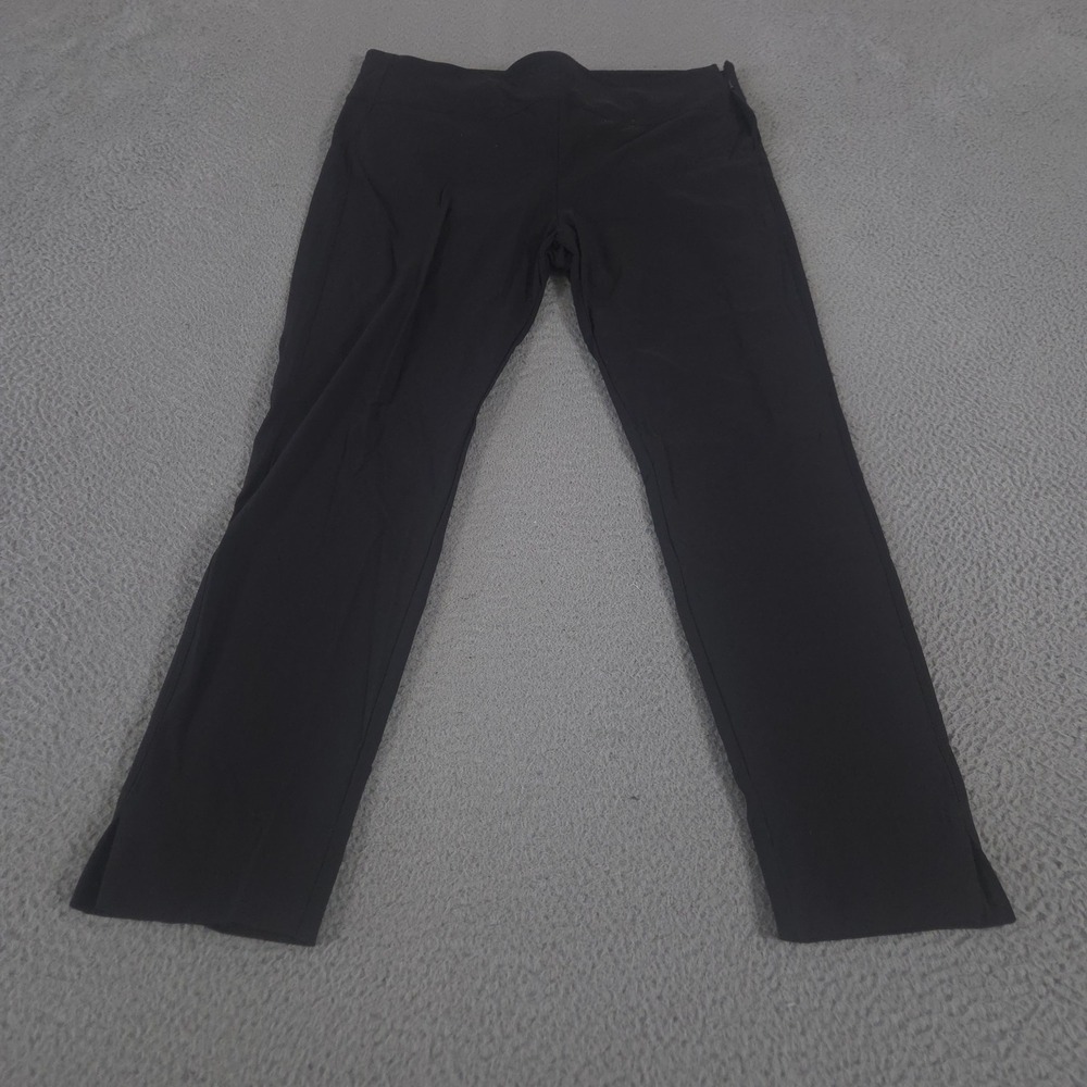 Athleta‎ Pants Womens 16 Black Wander Slim Ankle Slim Leg Nylon Stretch Side Zip